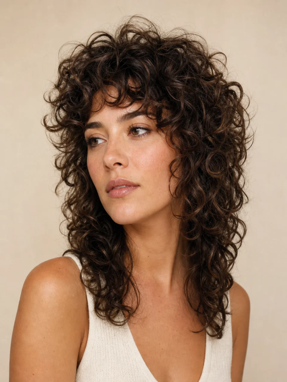 Example of the Curly Shag hairstyle