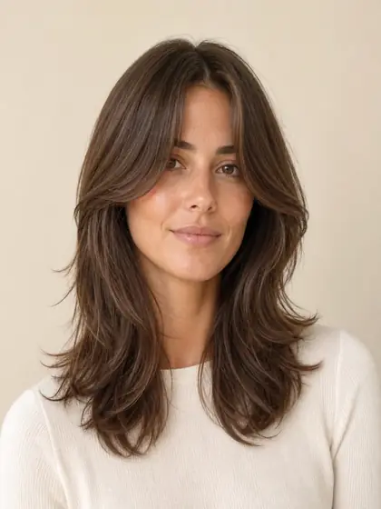 Curtain Fringe hairstyle example