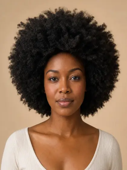 Natural Afro hairstyle example