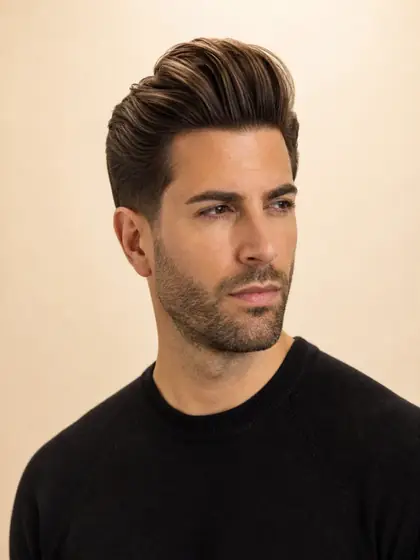 Pompadour hairstyle example